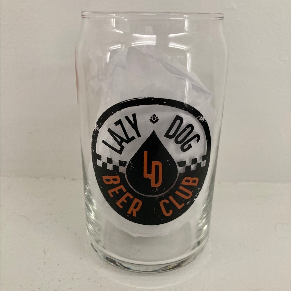 Lazy Dog Beer Club Road Warriors Release No 19 Beer Can Glass Collectible Bar